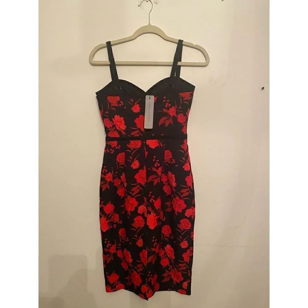 Anthropologie -Floral Sweetheart Pencil Dress -size 2 - Picture 4 of 9